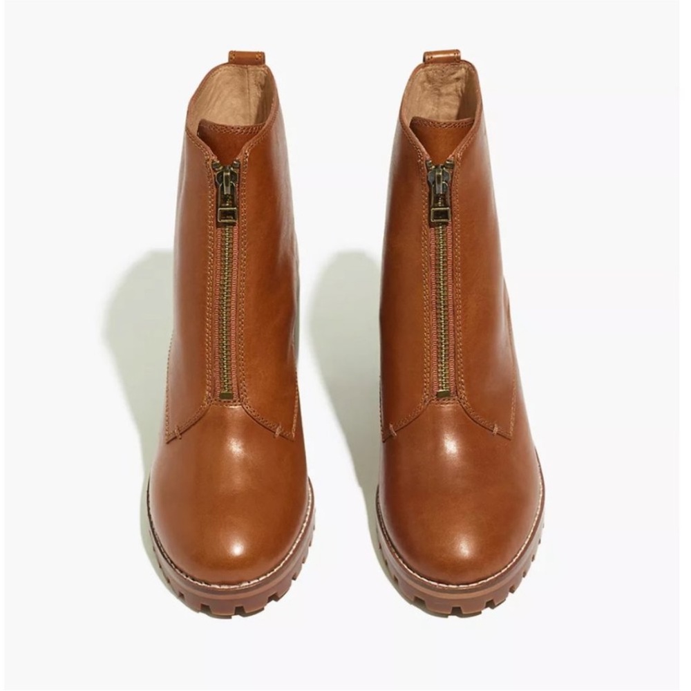 Madewell The Alyce Zip-Front Lugsole Boot in Dried Maple - Picture 2 of 11